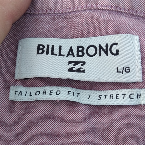Men's Billabong Button Down Shirt, Size Large, Tailored Fit / Stretch, P… - Picture 8 of 12